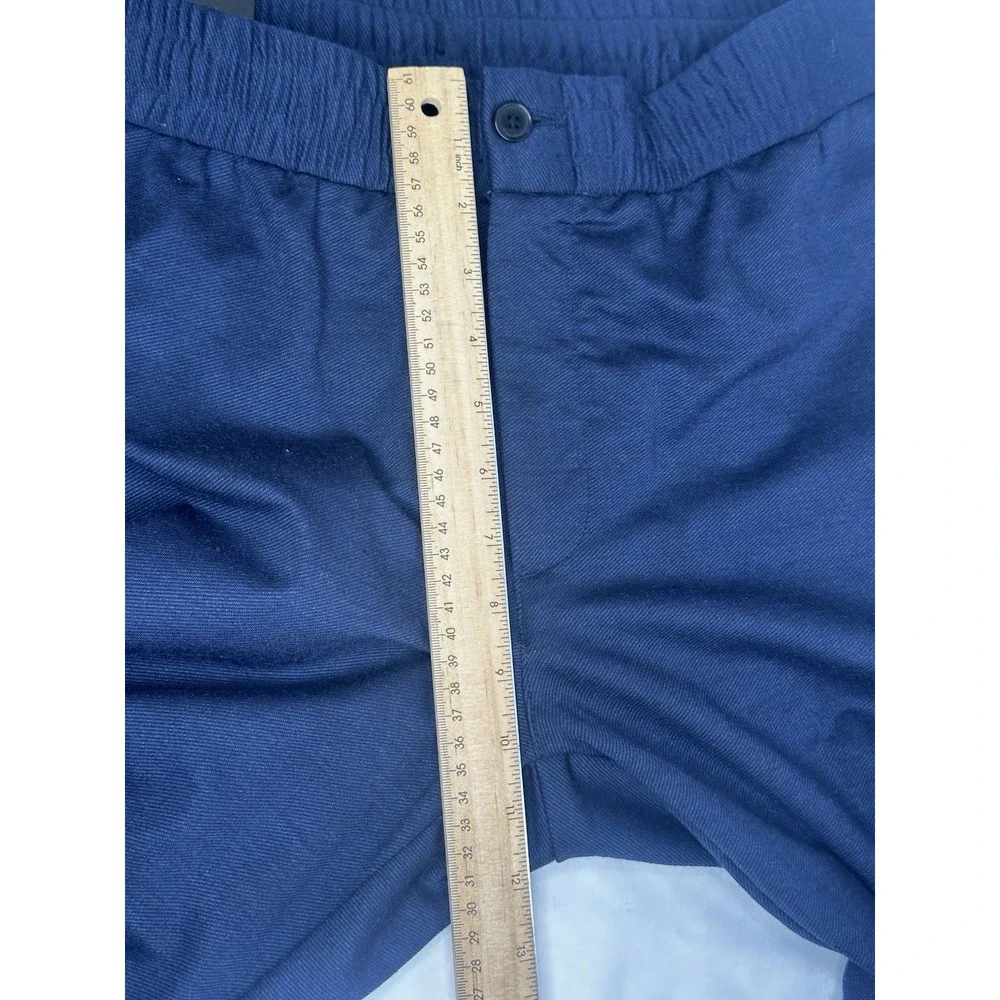 Ted Baker London Mens Navy Blue Straight Twill Drawstring Trousers Sz Med NWT